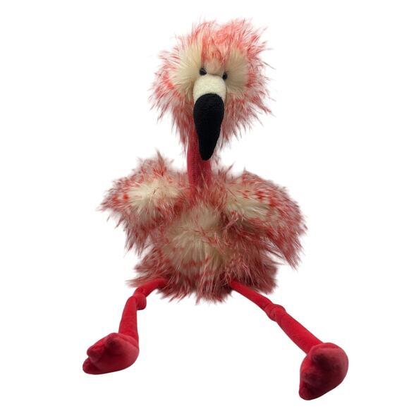 RETIRED Jellycat Flora Flamingo Plush Animal Bird Pink & White FLA2F, Tags - Picture 1 of 6